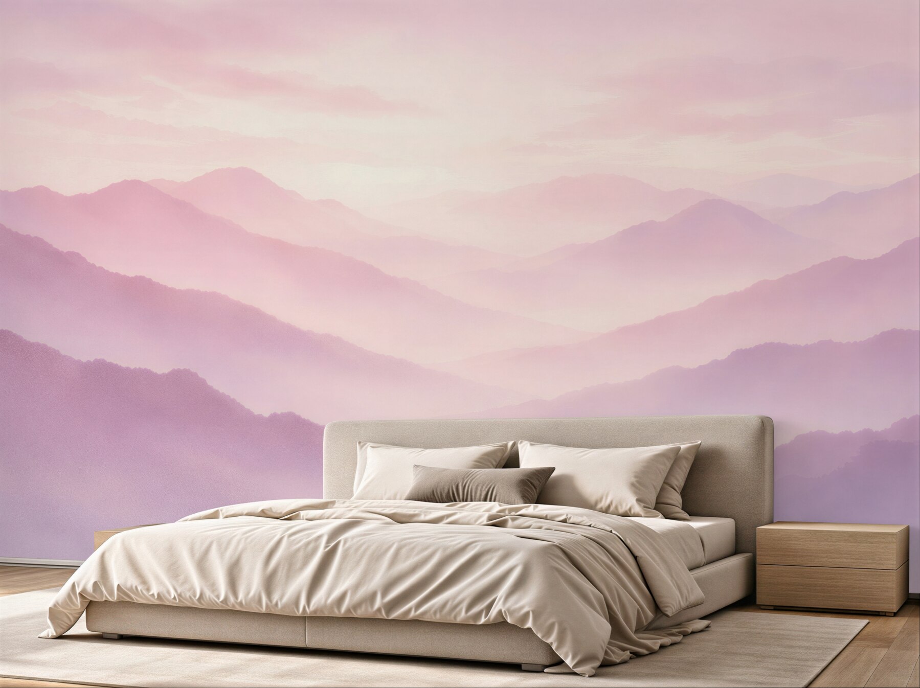 Fototapet Munți pastel la răsărit