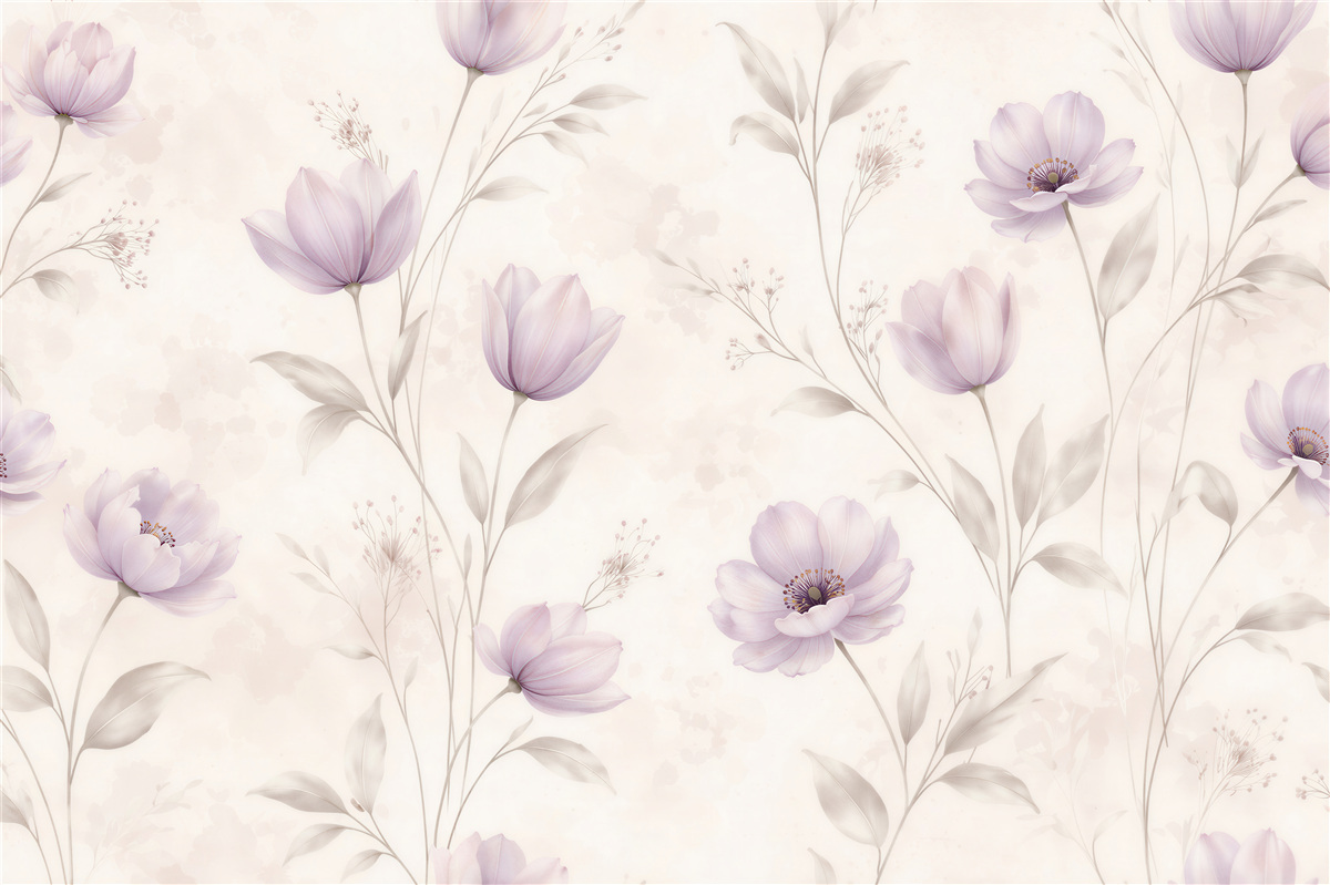 Fototapet Flori pastelate subtile