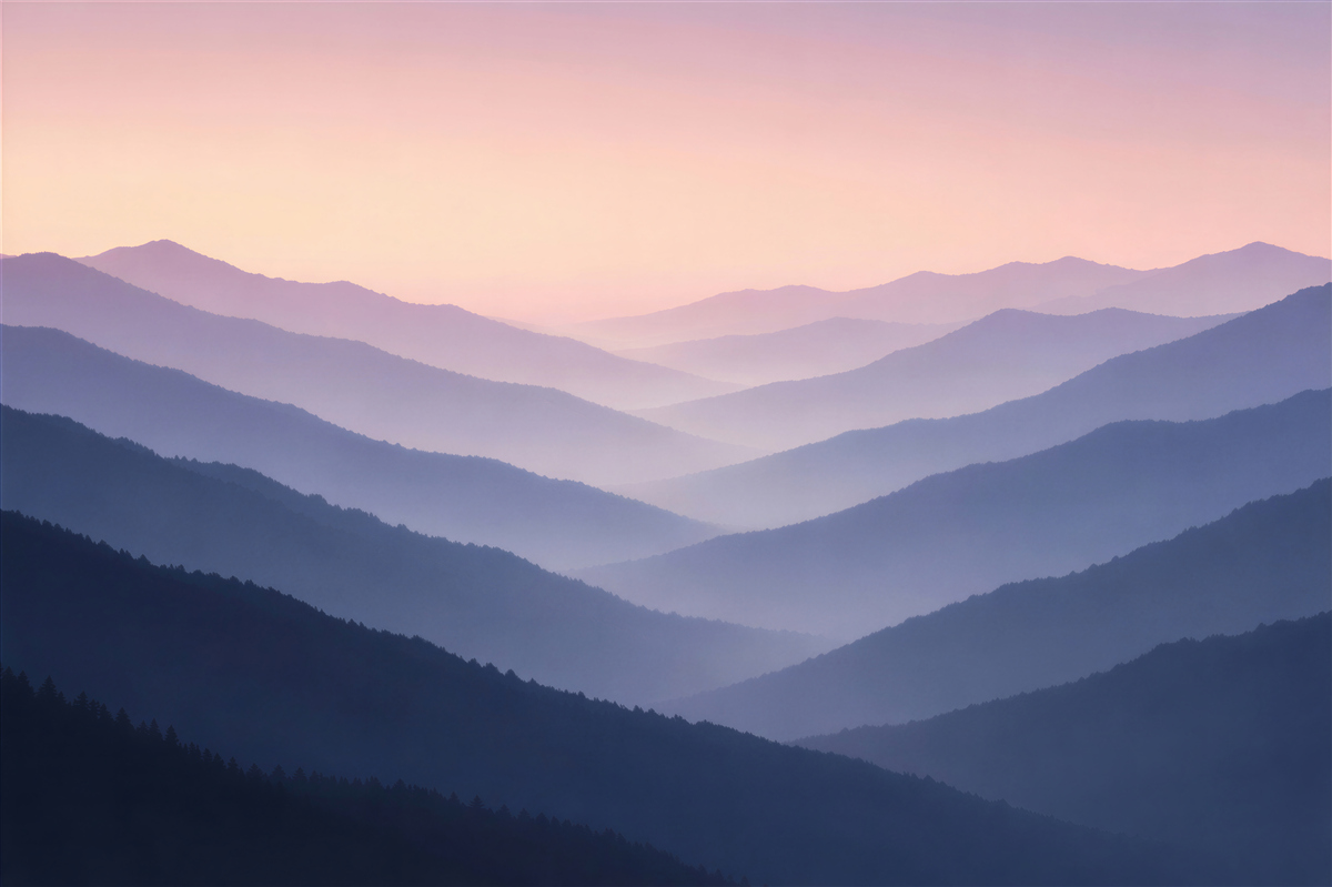 Fototapet Straturi montane în zori