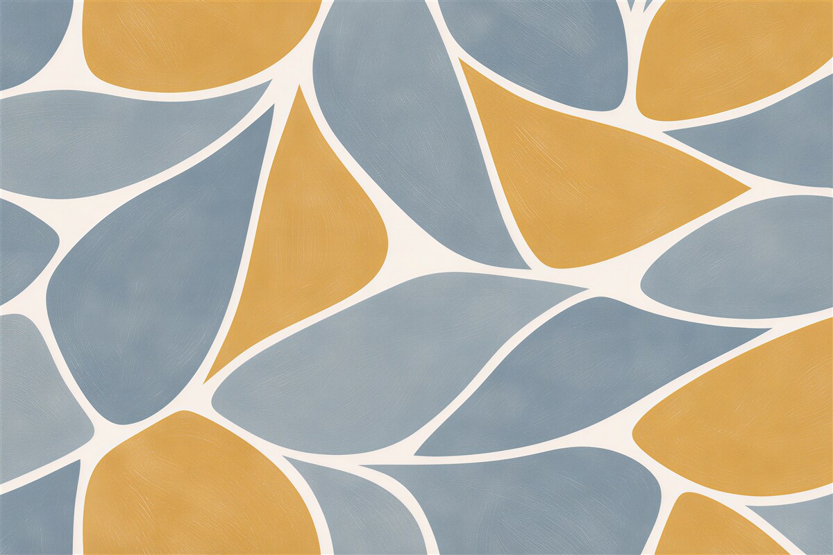 Fototapet Frunze geometrice în tonuri pastelate