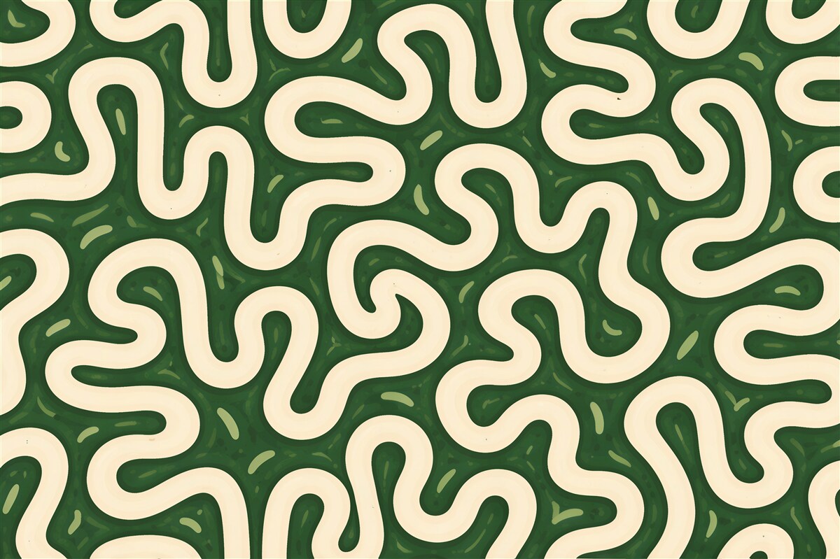 Fototapet Labirint abstract verde