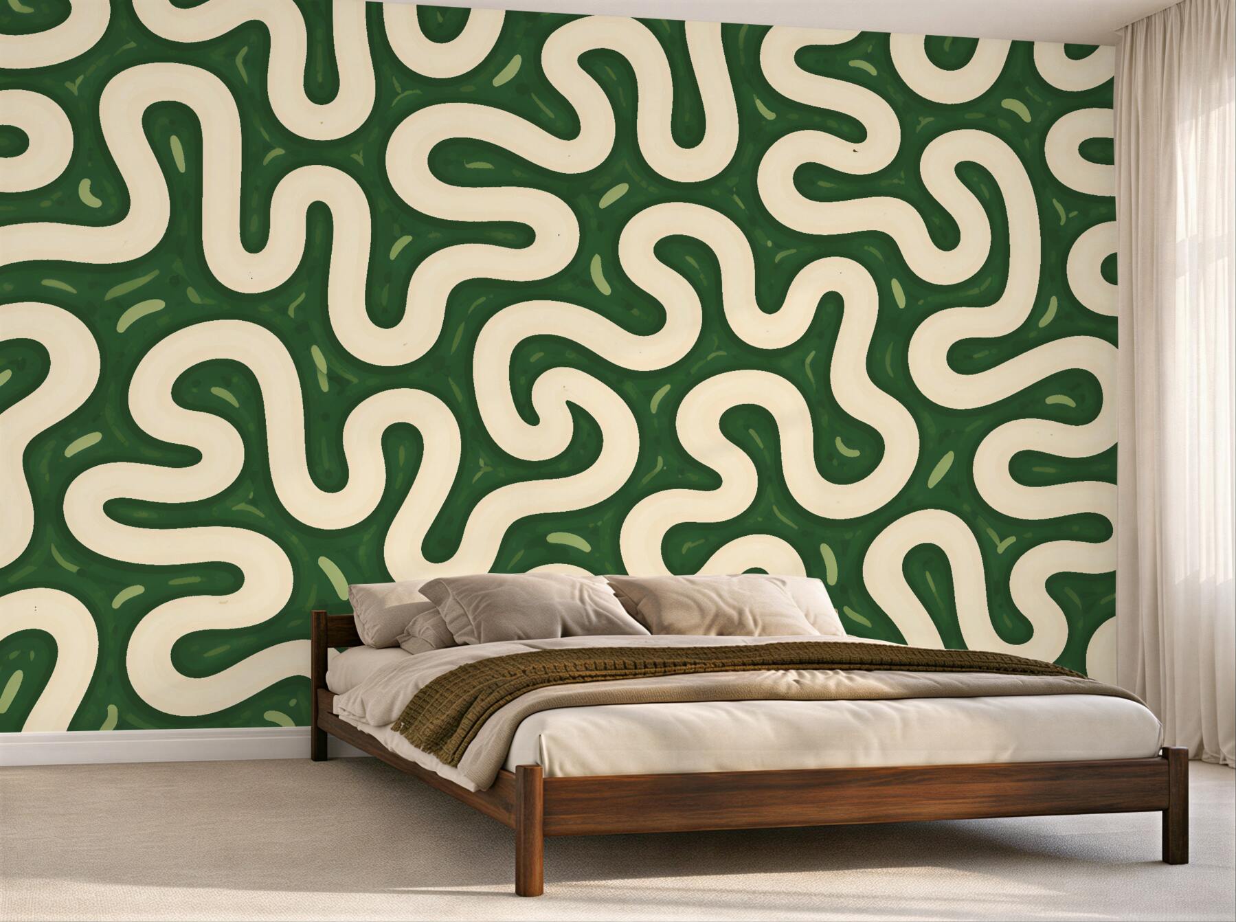 Fototapet Labirint abstract verde