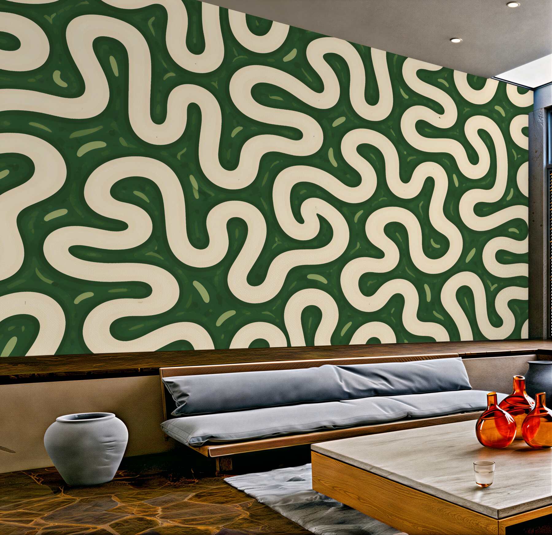 Fototapet Labirint abstract verde