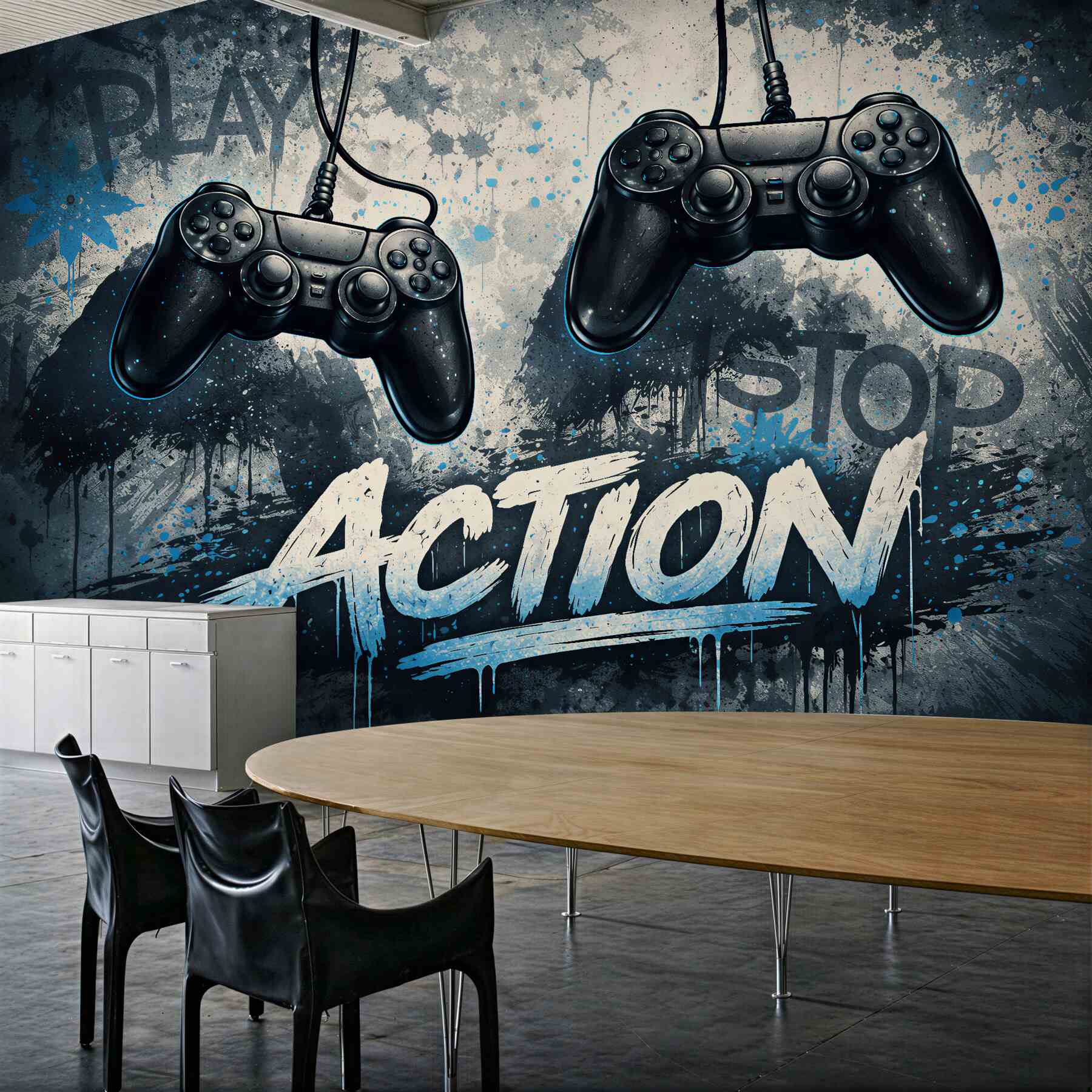 Fototapet Controllere gaming în stil urban