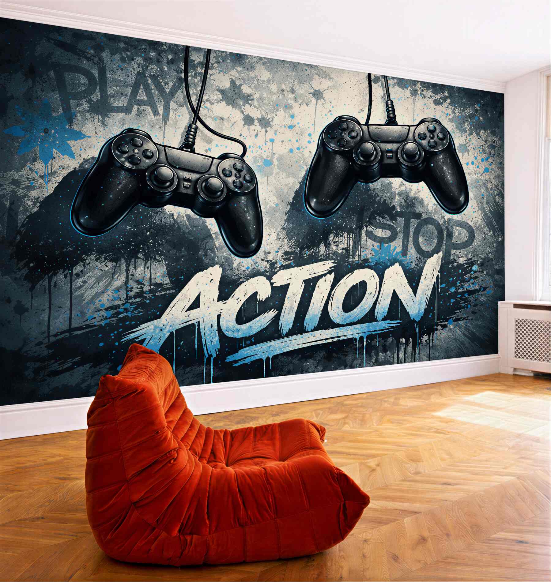 Fototapet Controllere gaming în stil urban