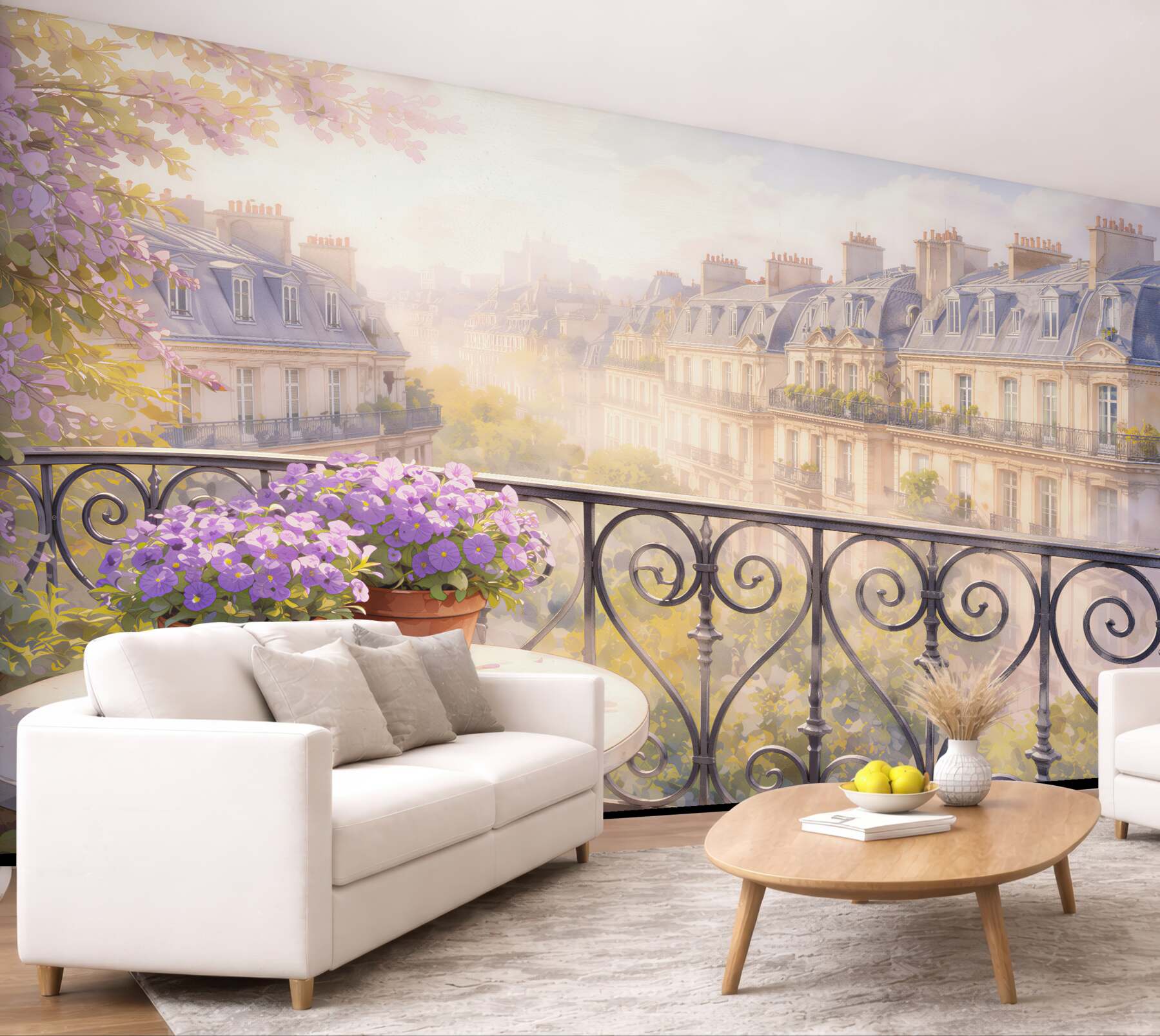 Fototapet Balcon romantic deasupra Parisului
