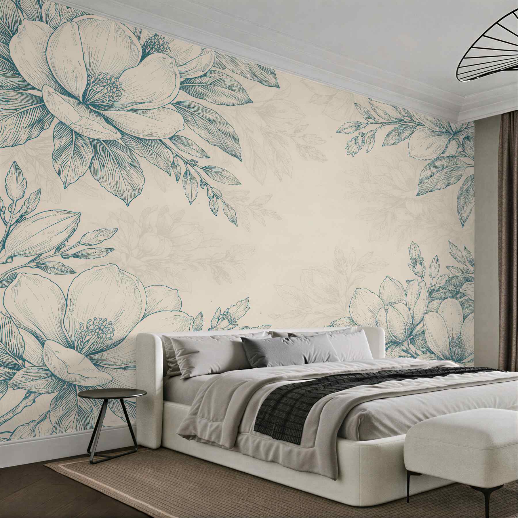 Fototapet Schiță florală în stil elegant