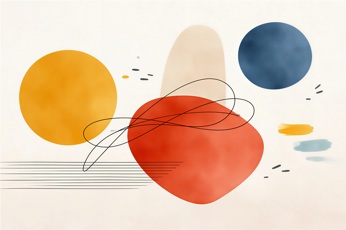 Fototapet Abstract colorat cu ritm geometric
