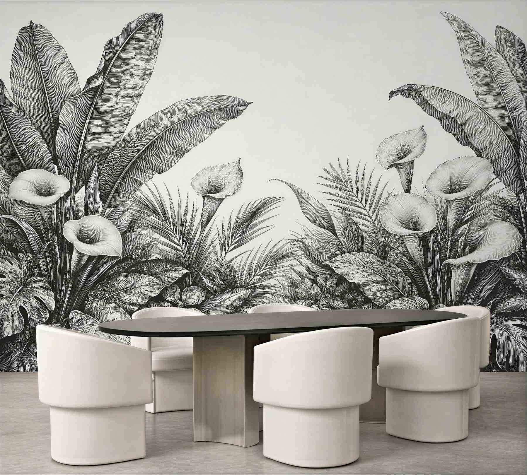 Fototapet frunze tropicale cu cale