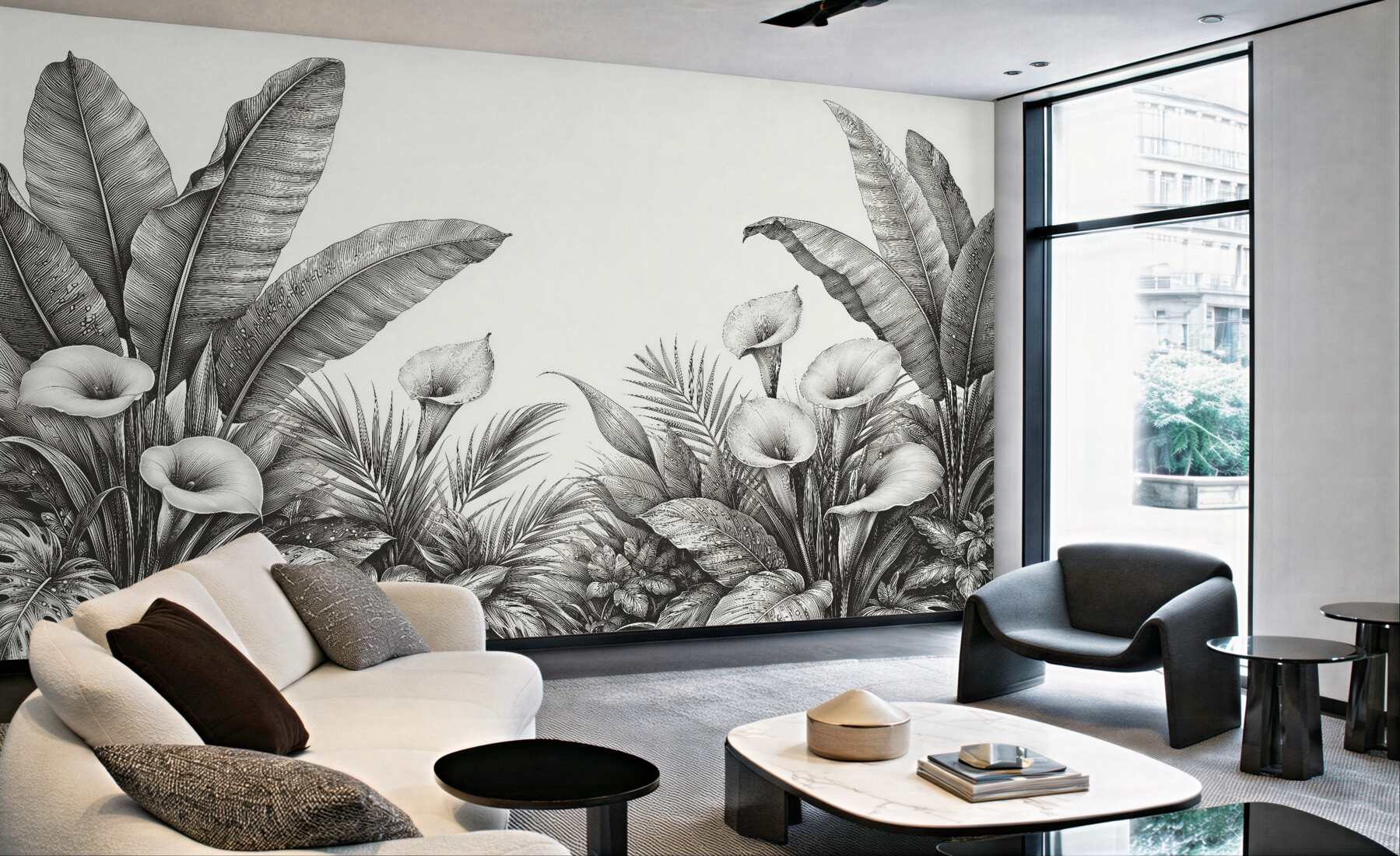 Fototapet frunze tropicale cu cale
