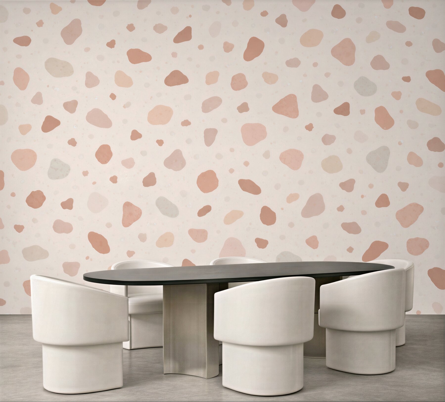 Fototapet Terrazzo pastel pudrat