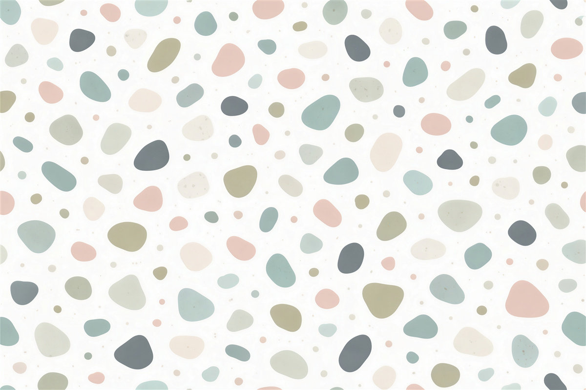 Fototapet terrazzo organic în nuanțe pastelate