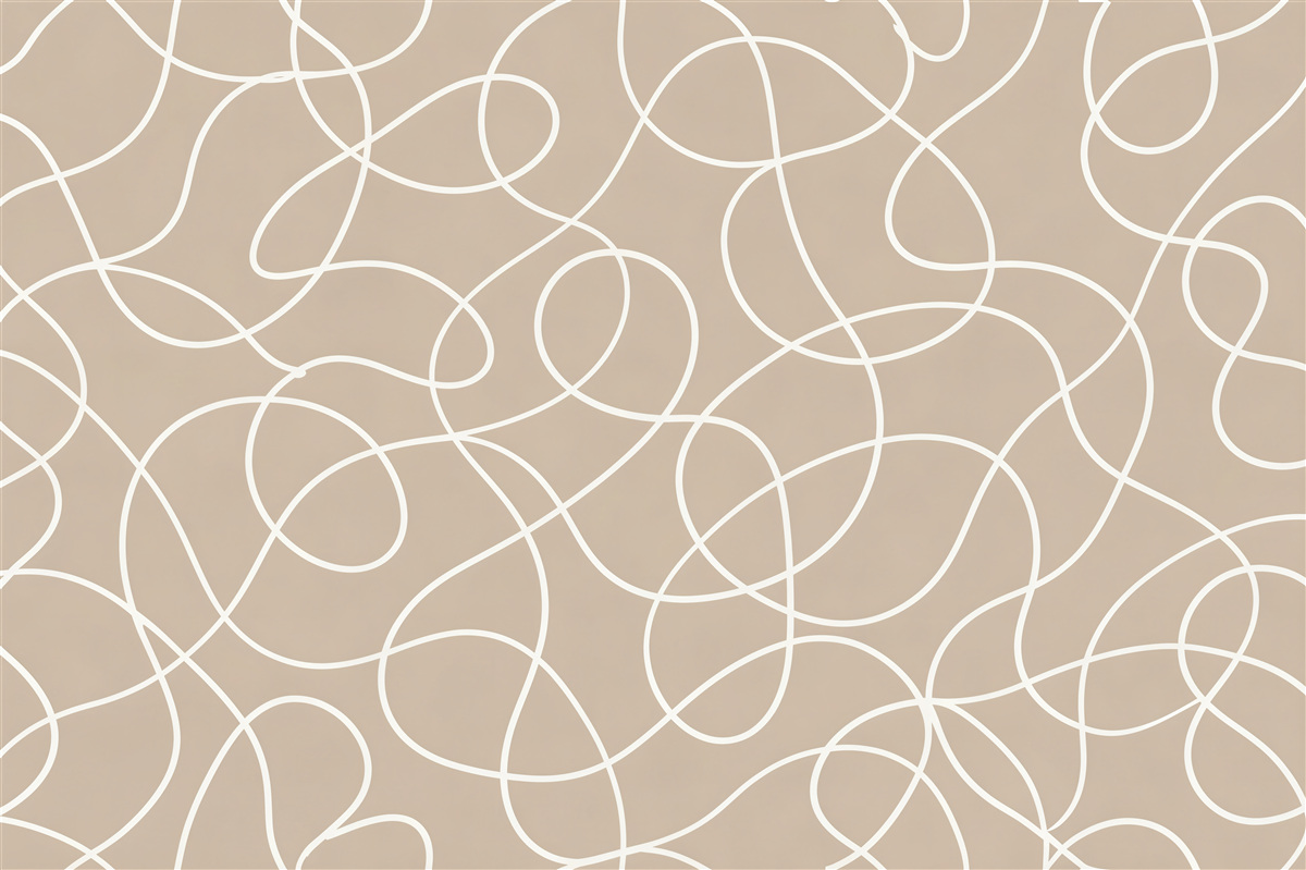 Fototapet Abstract bej cu linii ondulate