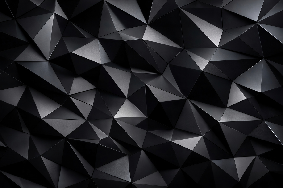 Fototapet Forme geometrice negre 3D