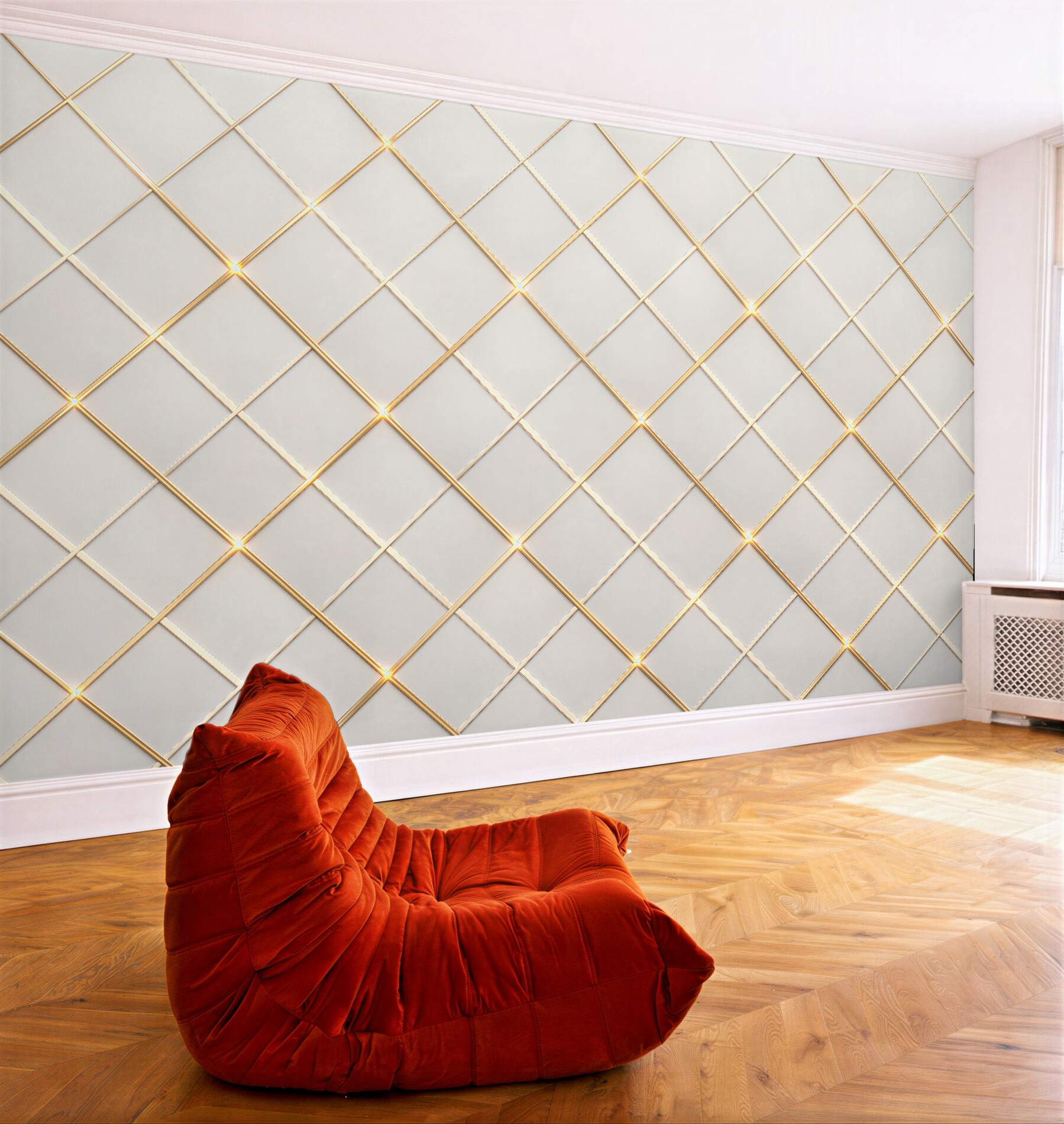 Fototapet Eleganță geometrică aurie