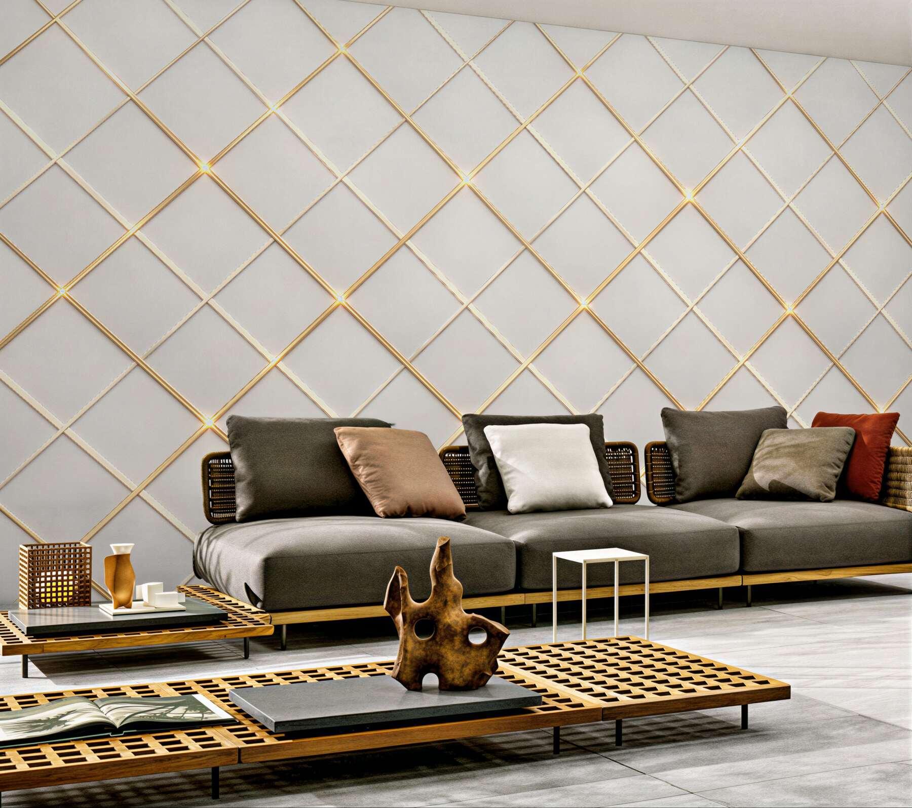 Fototapet Eleganță geometrică aurie