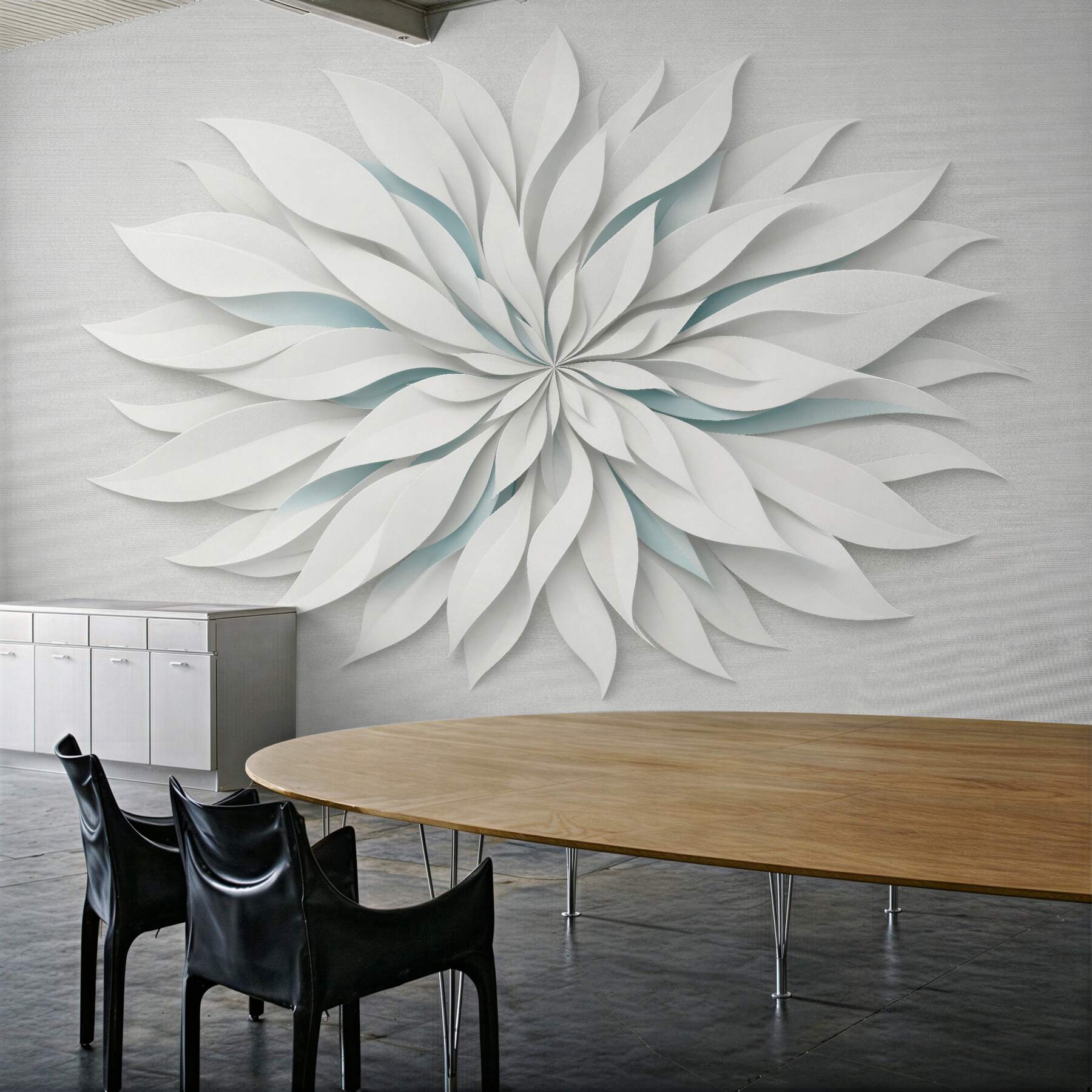 Fototapet Floare albă 3D a liniștii
