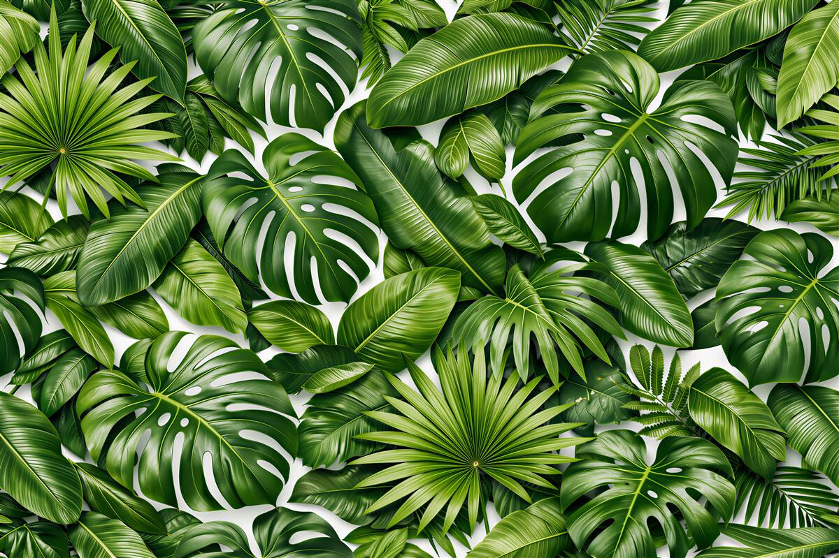 Fototapet Frunze verzi tropicale