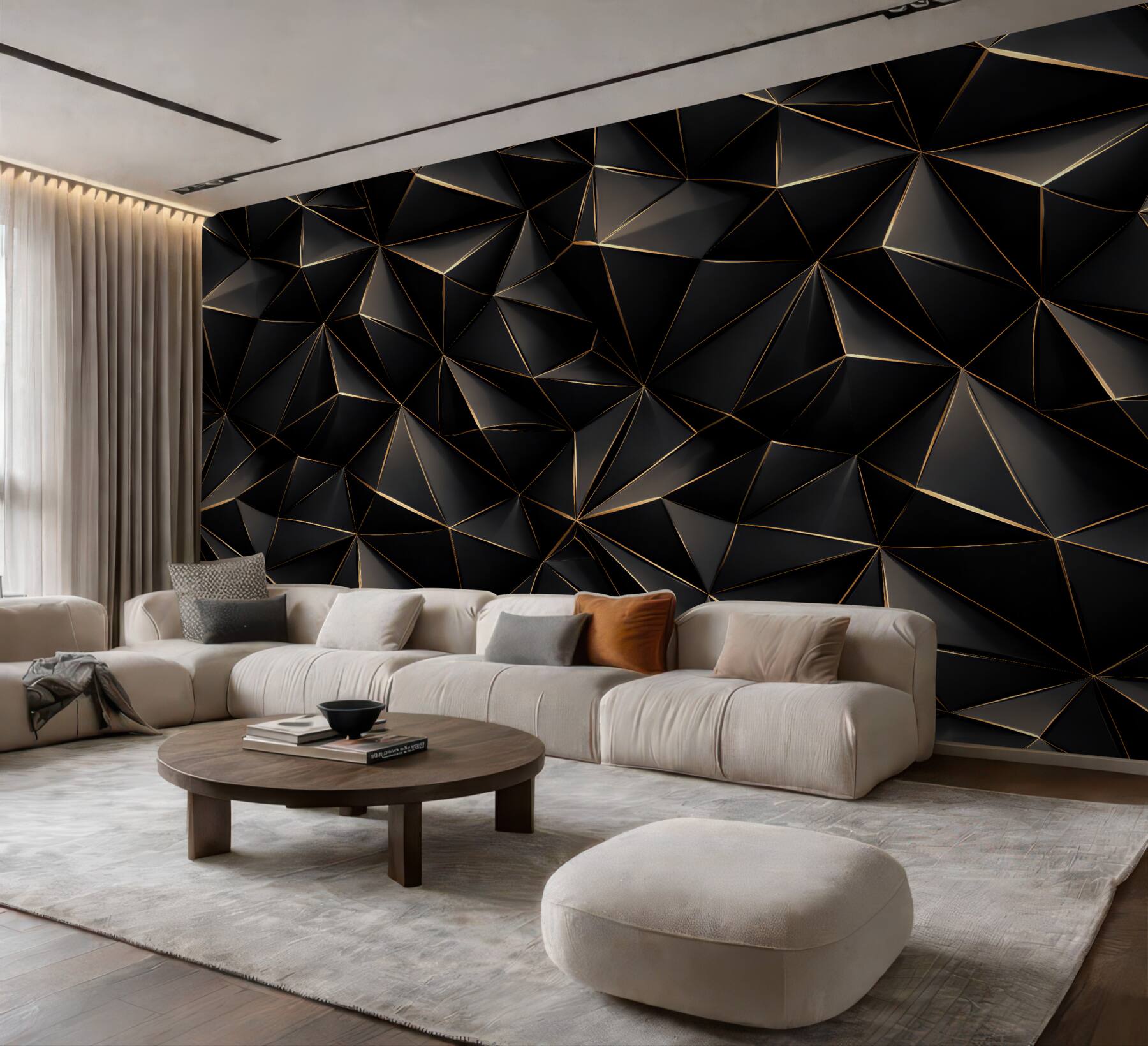 Fototapet Eleganță geometrică neagră