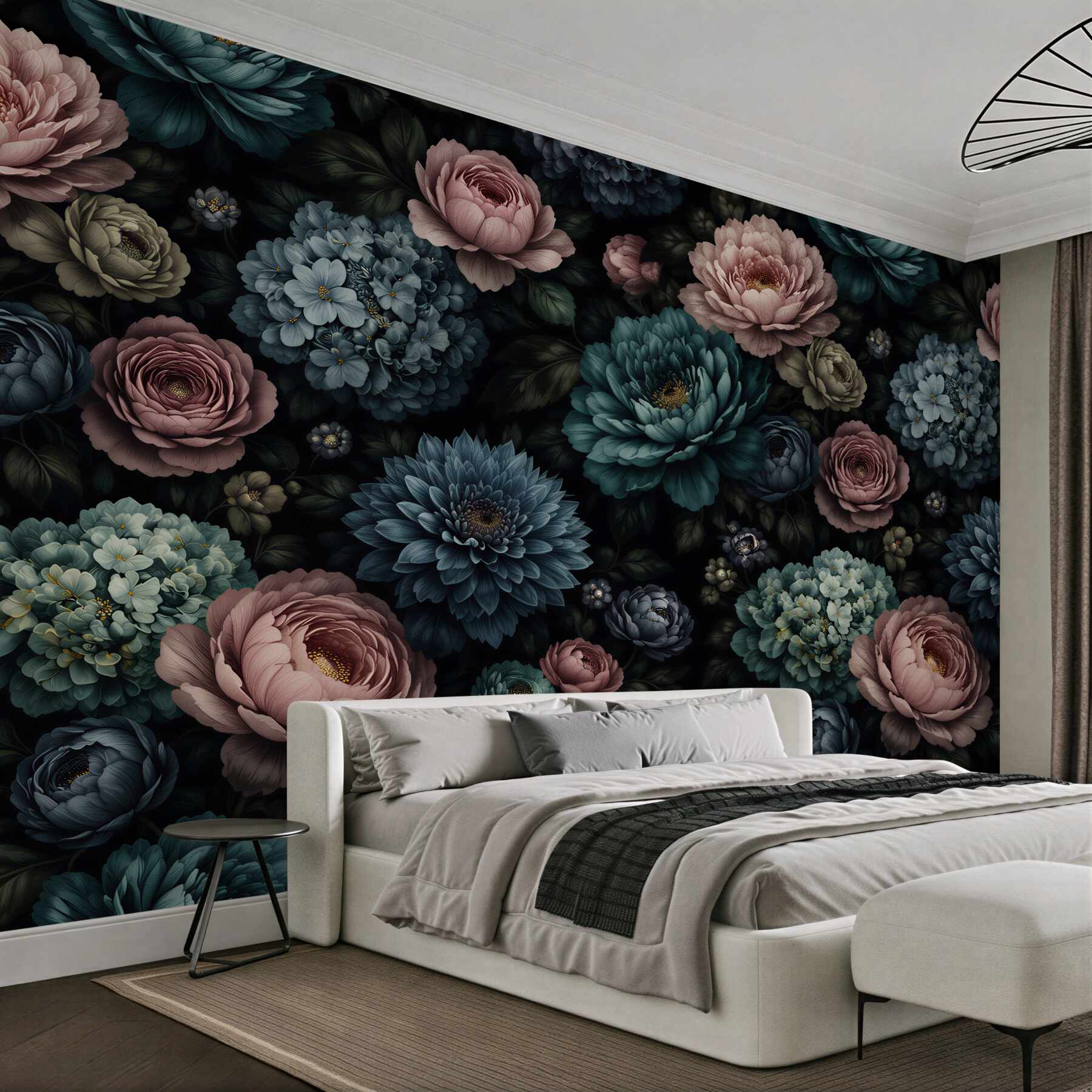 Fototapet Flori elegante pe fundal închis