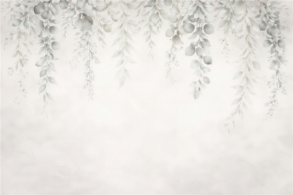 Fototapet Crenguțe fine argintii minimalism
