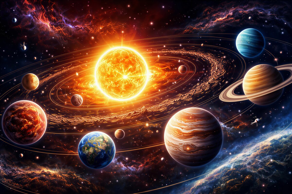 Fototapet Dansul cosmic al planetelor